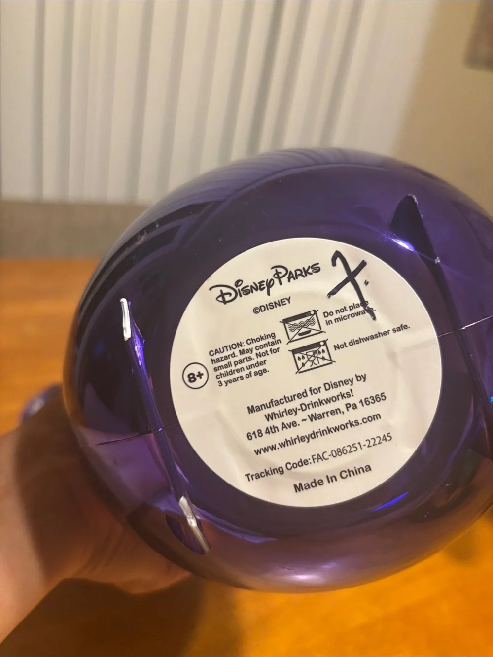 Disney 100Yrs Purple Mickey Head Snack Holder with Strap collectible